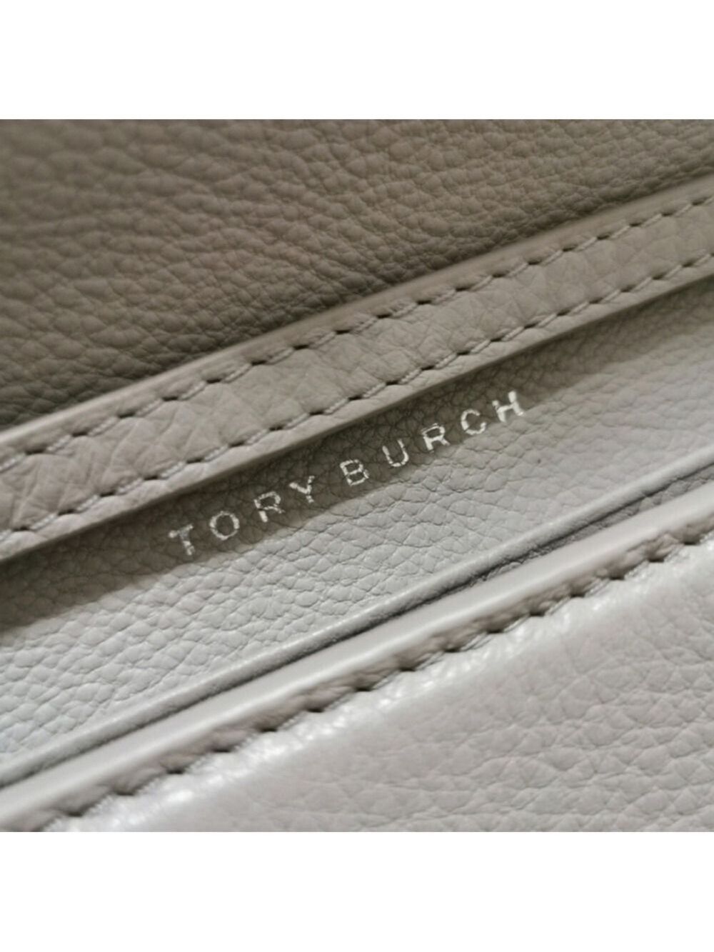 Tory Burch Dove Gray Wallet On Chain Shoulder bag Clutch - Picture 12 of 16
